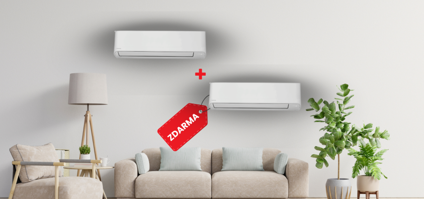 Akce: jednotka ZDARMA k multisplit klimatizaci TOSHIBA